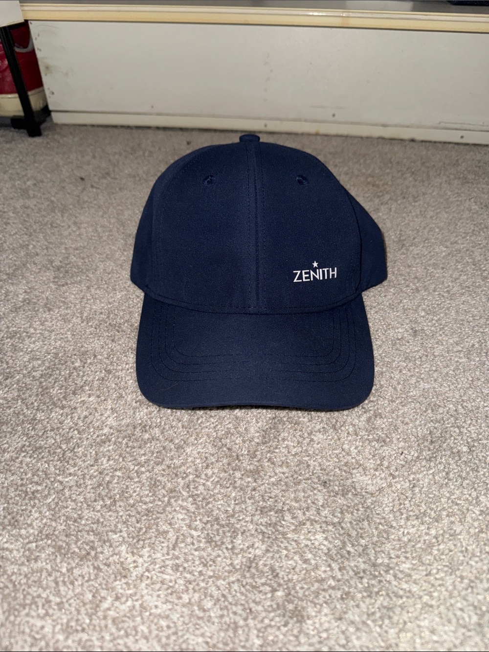 Zenith Navy Blue Baseball Cap with White Logo